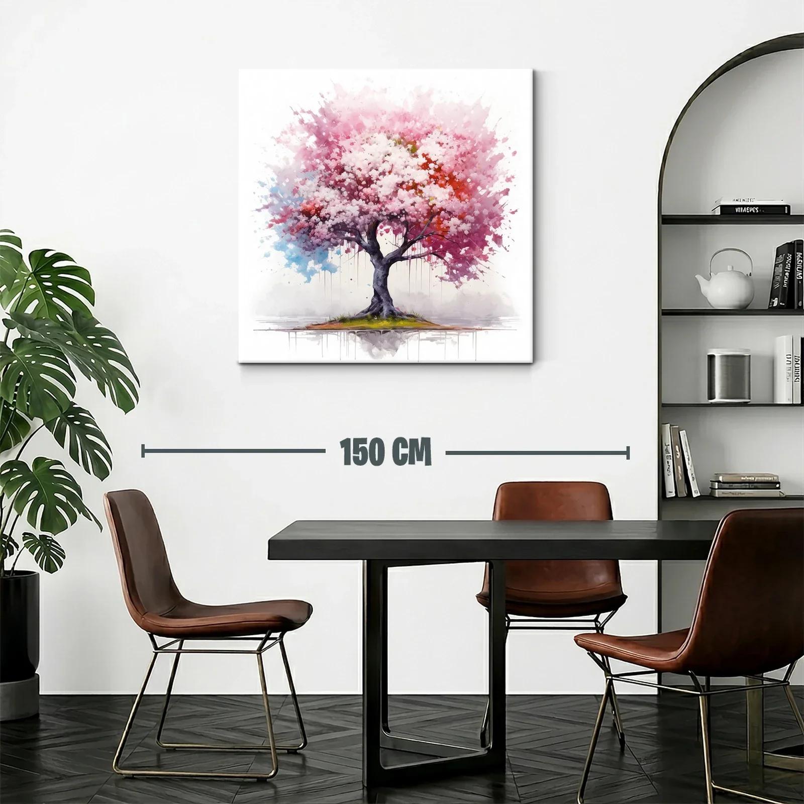 Árbol floreciente con tonos rosa y rojo vibrantes — miniatura 2