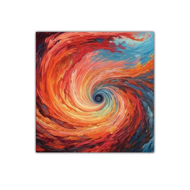 Explosion de color y movimiento en espiral vibrante