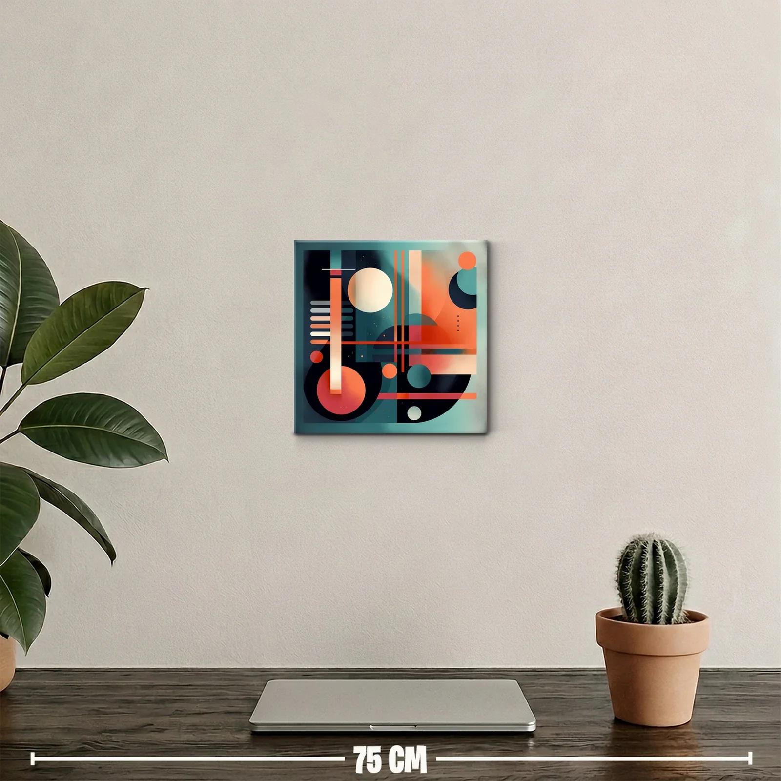 Composición Abstracta con Formas Geométricas y Colores Vibrantes — miniatura 2