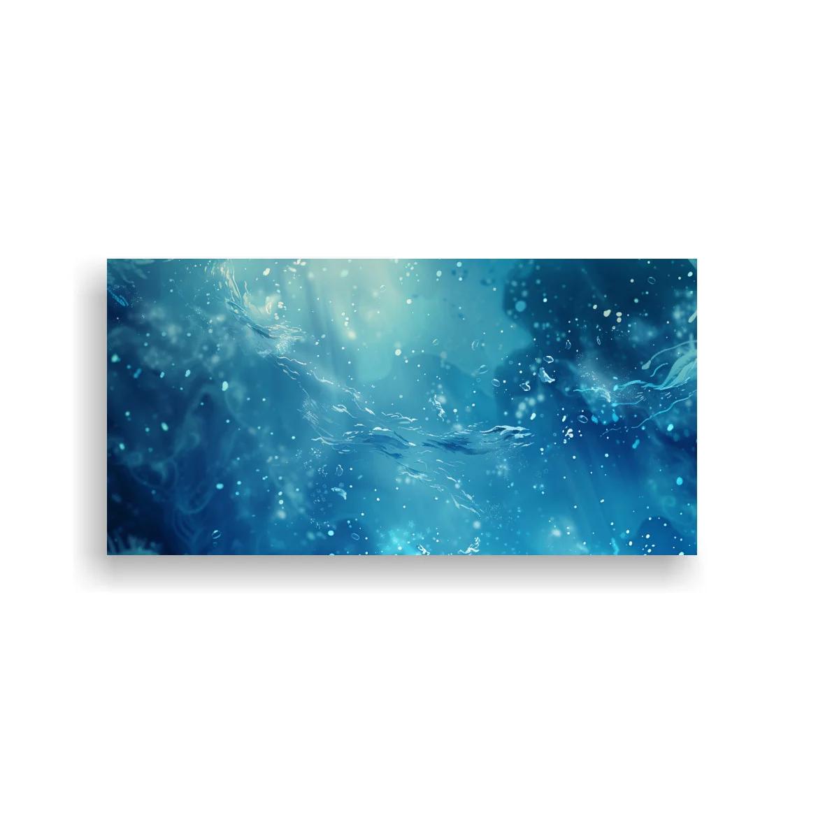 Cuadro nebulosa azul con brillos blancos