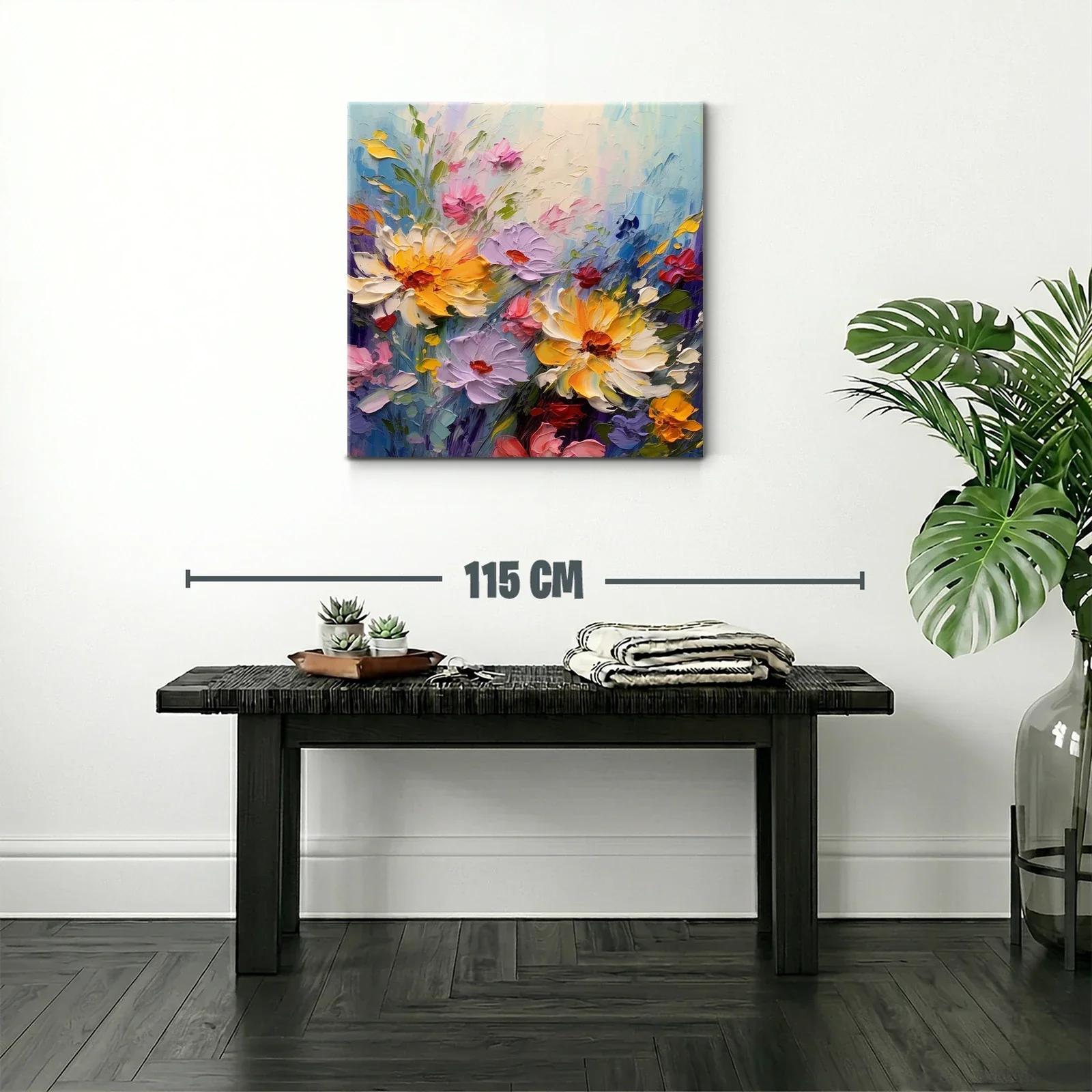 Cuadro con vibrante ramo de flores en tonos alegres — miniatura 2