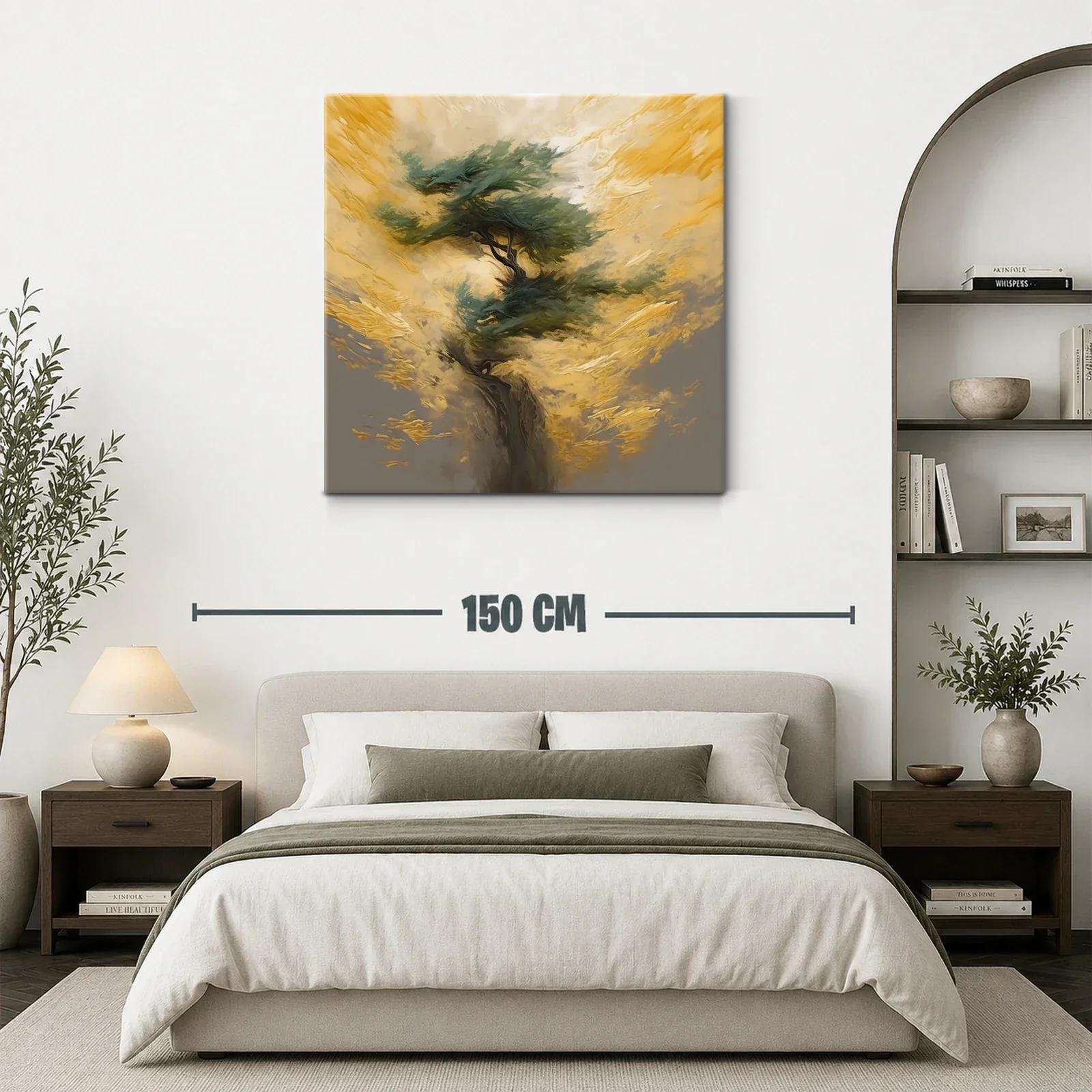Árbol en tonos dorados con atmósfera etérea y vibrante — miniatura 3