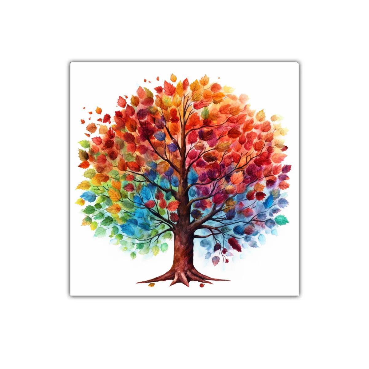 Árbol multicolor con hojas vibrantes y energía natural — imagen principal