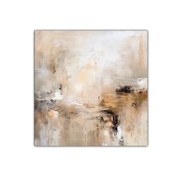 Composición abstracta en tonos cálidos y neutros