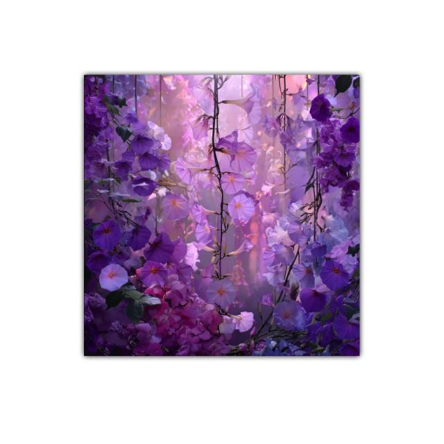 Explosión de Flores en Tonos Morados y Lilas