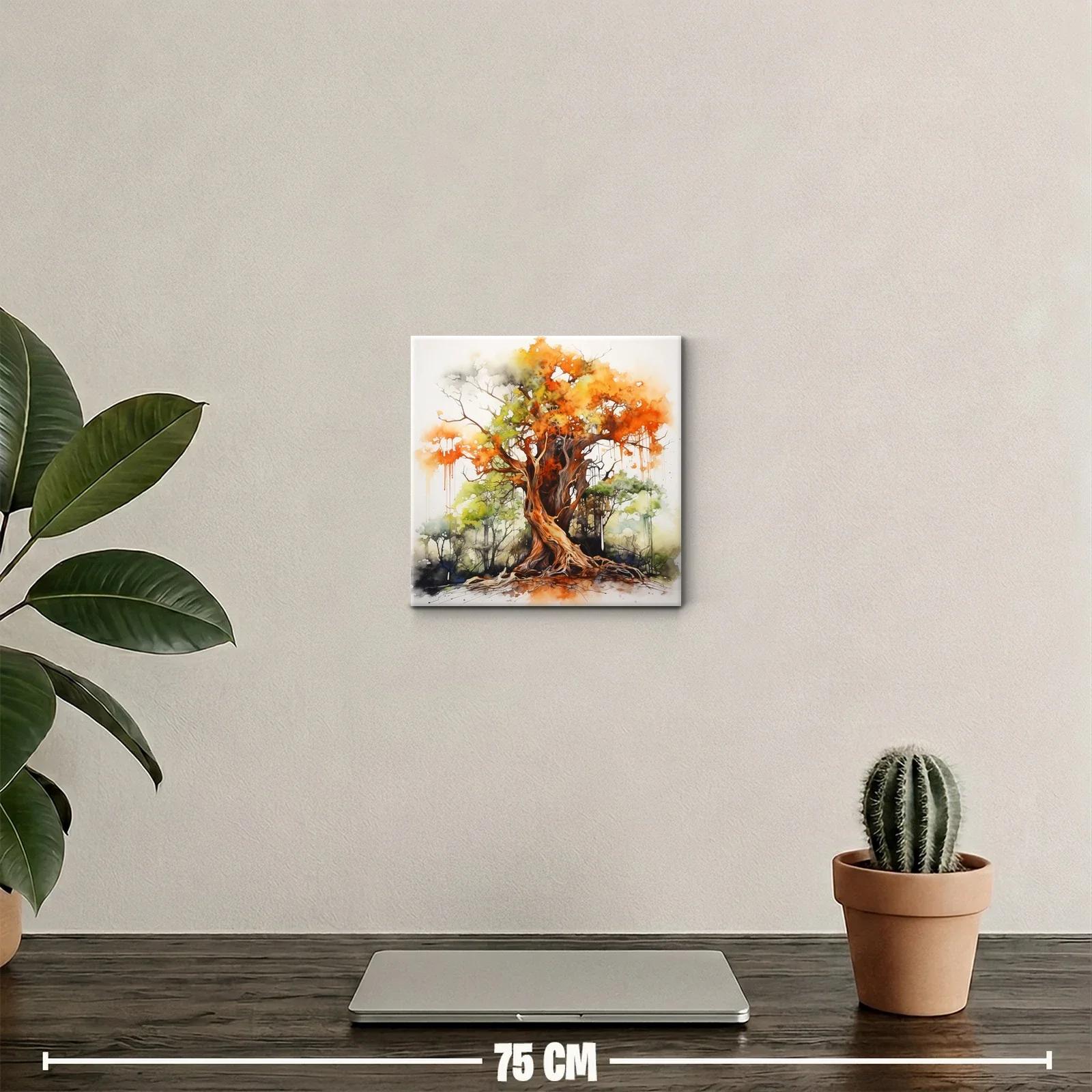 Árbol otoñal lleno de vida y color vibrante — miniatura 2