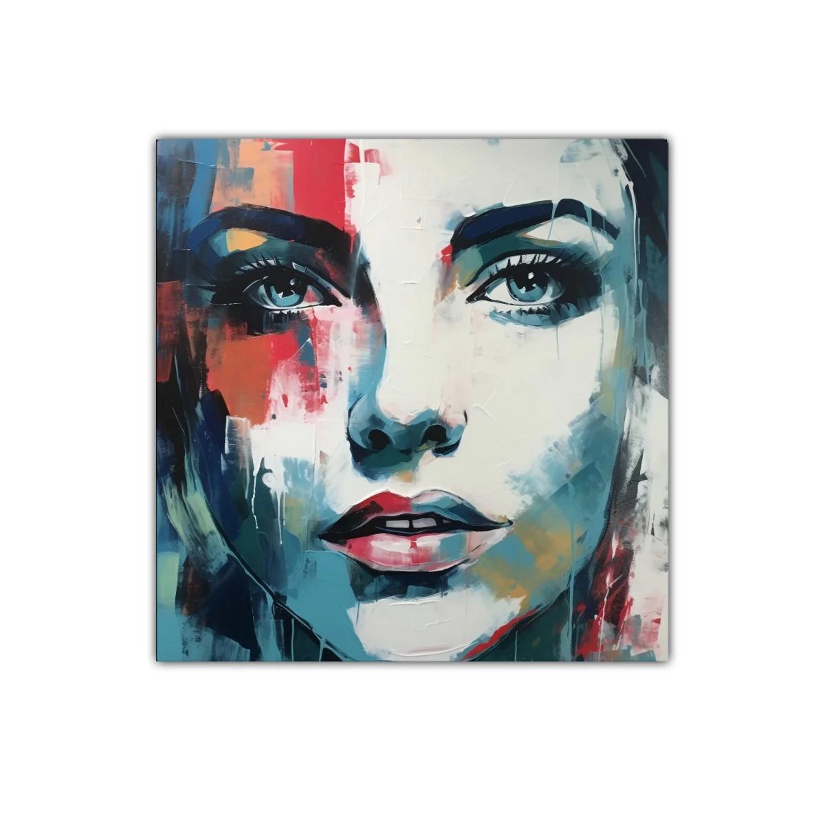 Retrato expresivo de mujer con paleta vibrante — imagen principal