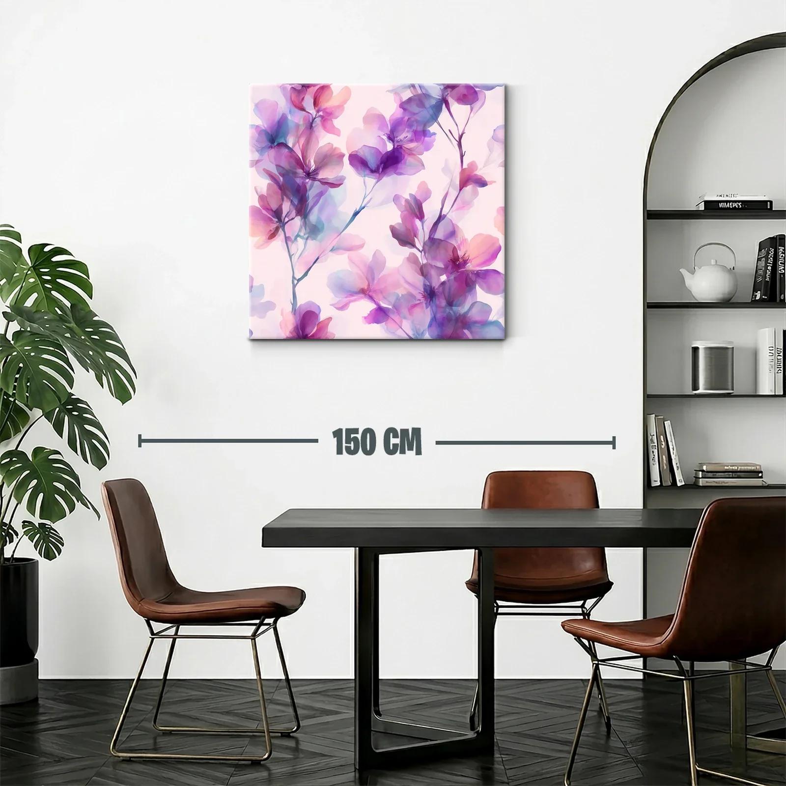 Cuadro floral en tonos violetas y rosas delicados — miniatura 2