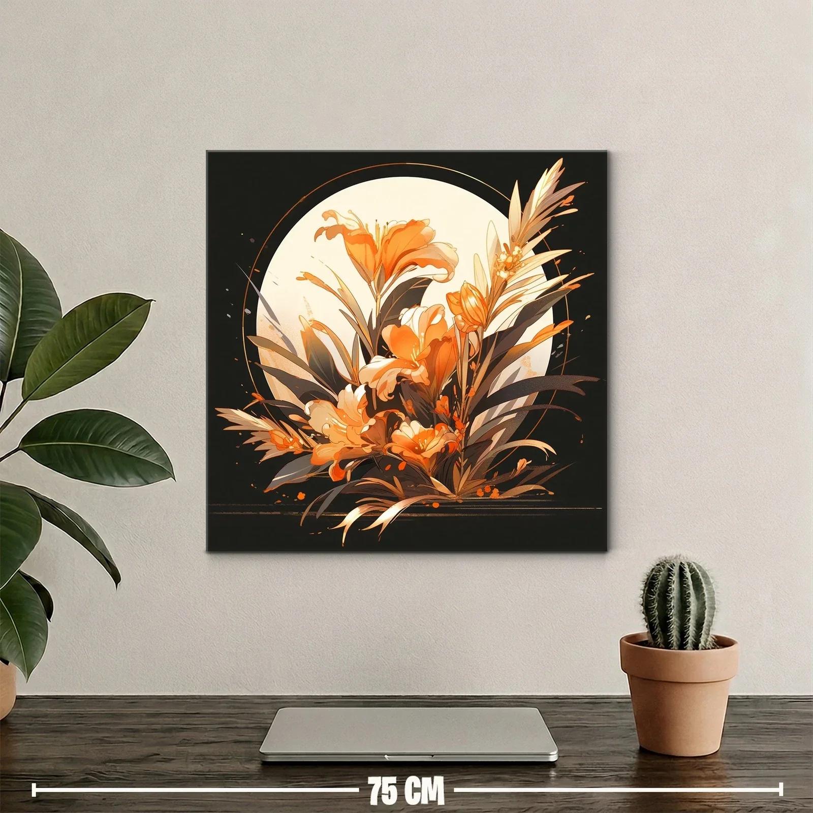 Composición floral brillante con fondo circular luminoso — miniatura 2