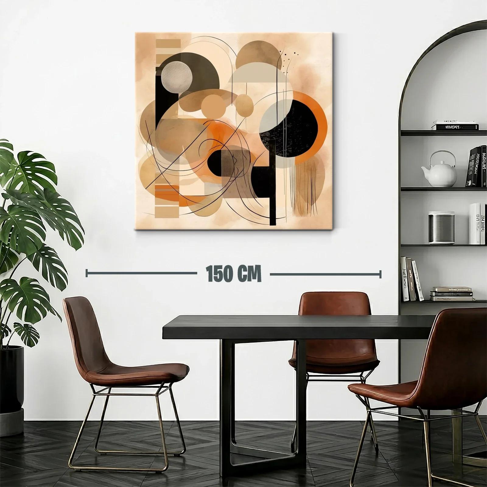 Composición abstracta con formas geométricas y tonos cálidos — miniatura 2