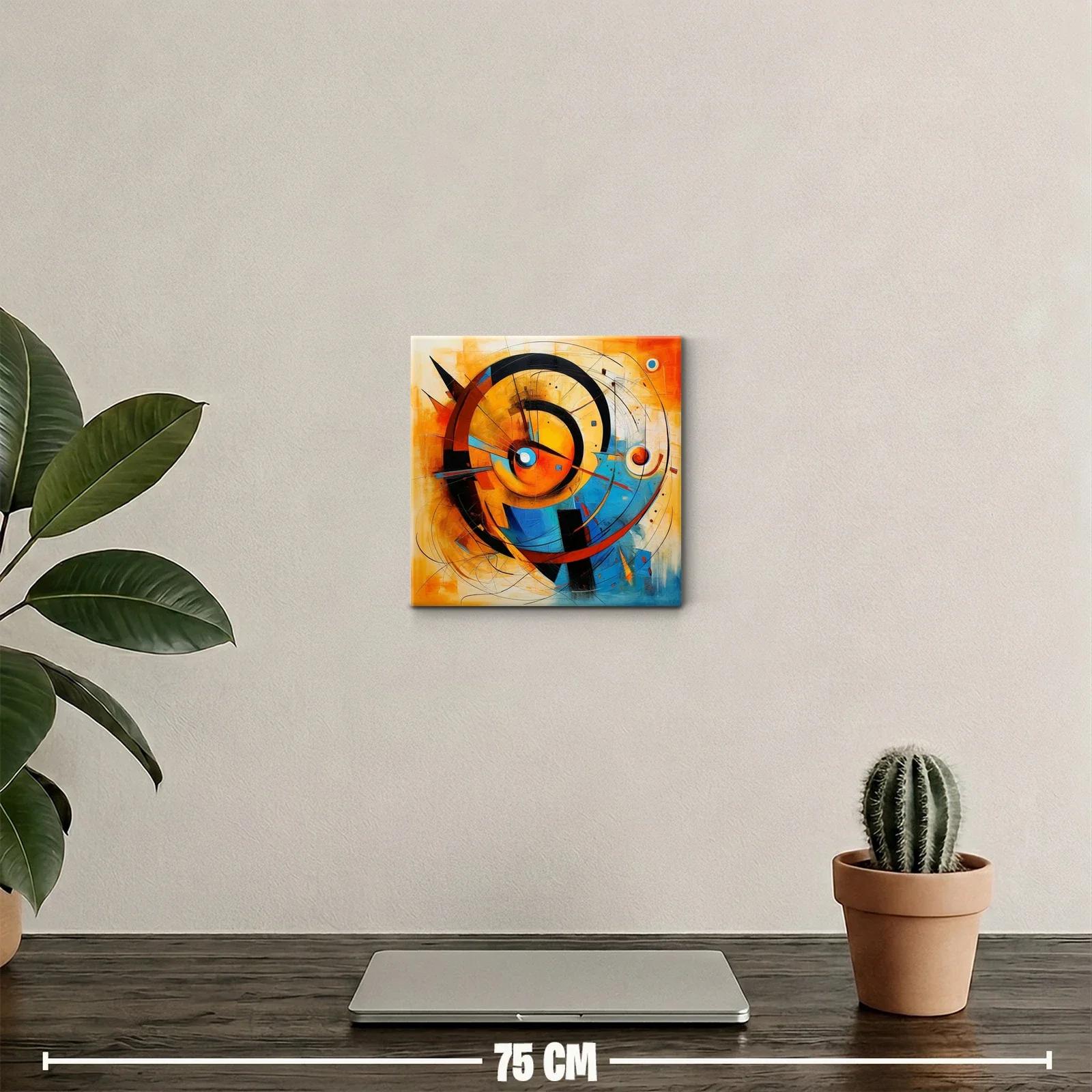 Composición dinámica con formas circulares y colores vibrantes — miniatura 2