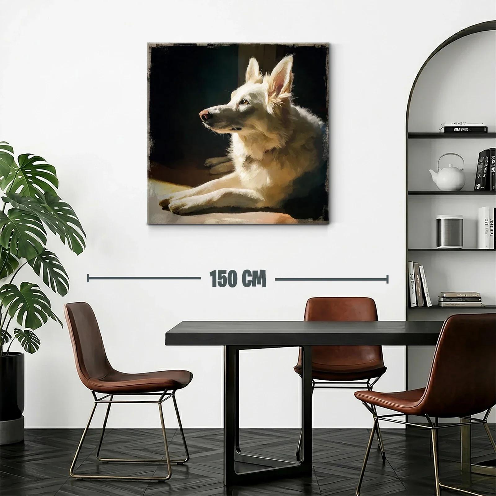 Retrato luminoso de perro blanco en descanso sereno — miniatura 2