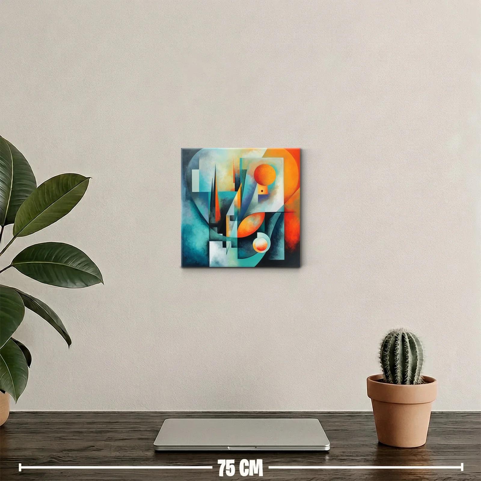 Composición abstracta con formas geométricas y tonos cálidos — miniatura 2