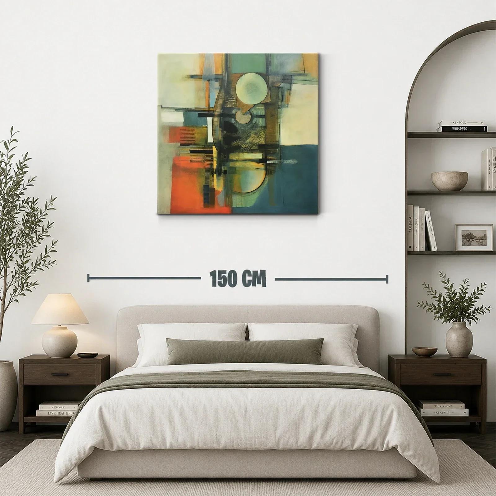 Composición abstracta con formas geométricas y tonos cálidos — miniatura 3