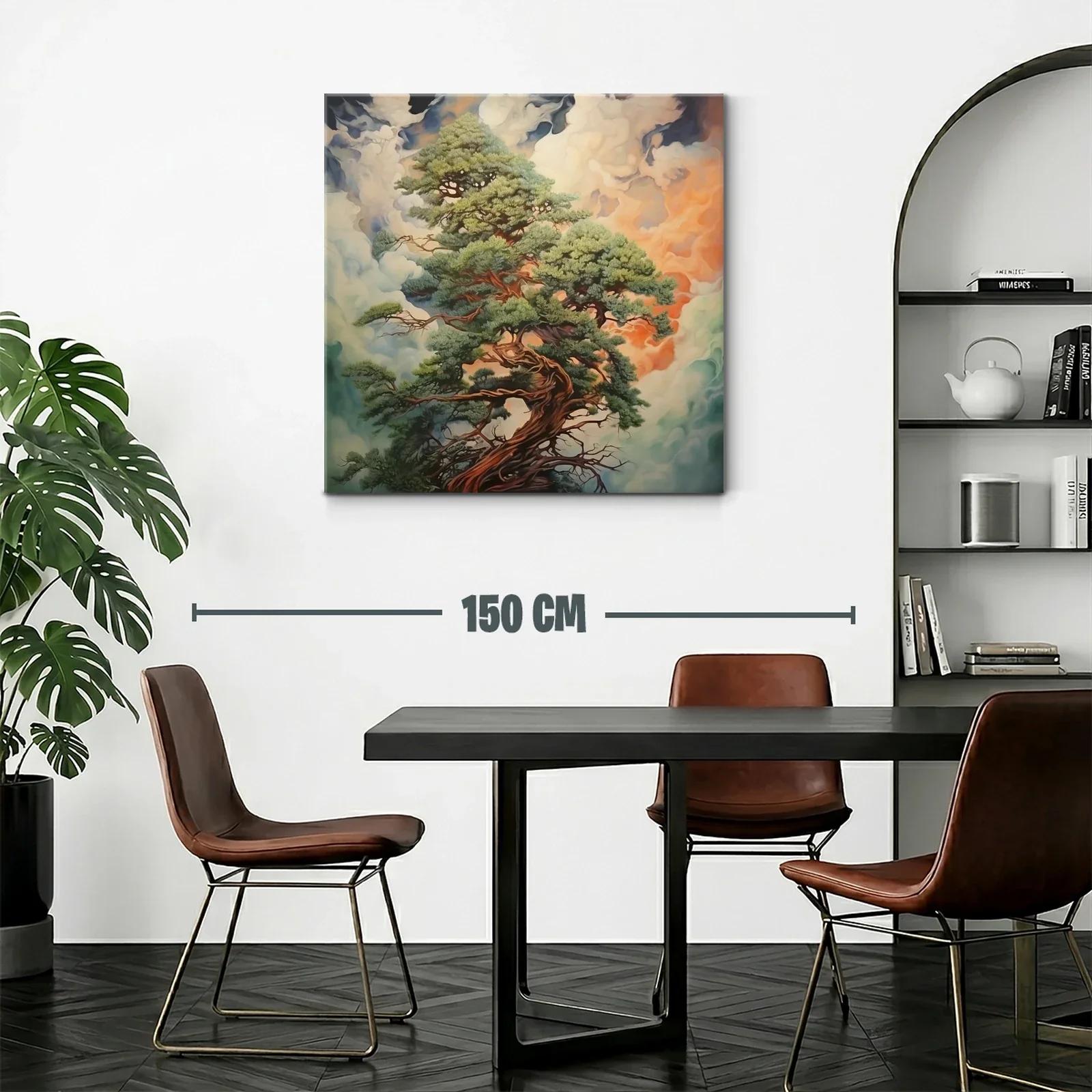 Árbol en calma entre nubes y luces cálidas — miniatura 2