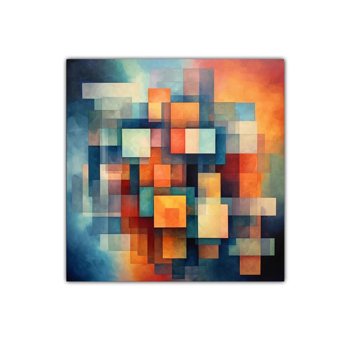 Composición abstracta con formas geométricas y colores vibrantes — imagen principal