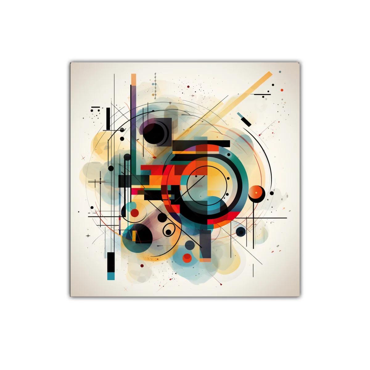 Composición abstracta con formas geométricas y colores vibrantes — imagen principal