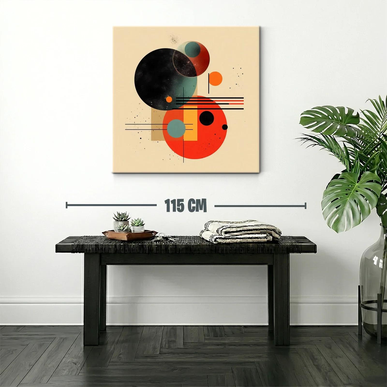 Composición geométrica en tonos cálidos y contrastes vivos — miniatura 2
