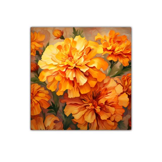 Cuadro Decorativo Flores Naranjas Vibrantes para Pared