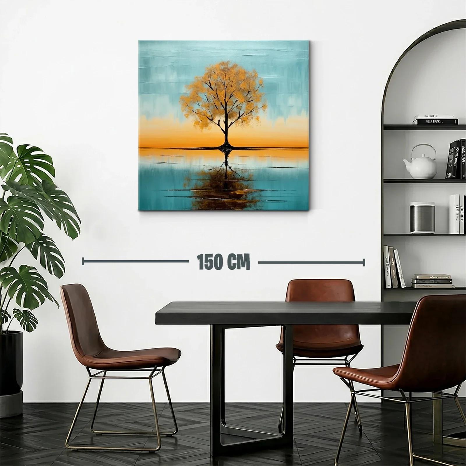 Ética y serenidad en árbol reflejado sobre agua tranquila — miniatura 2