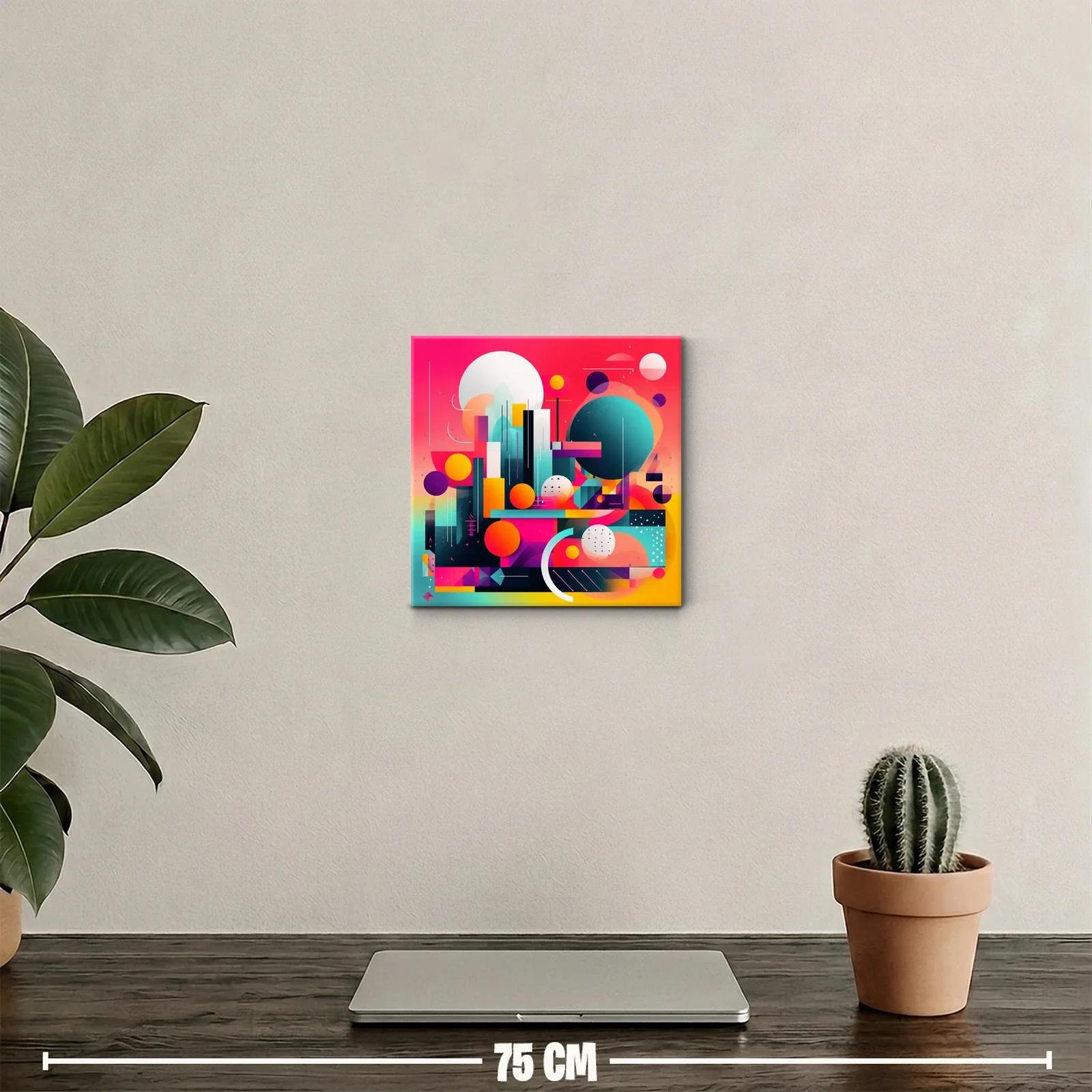 Composición abstracta con formas geométricas y colores vibrantes — miniatura 2