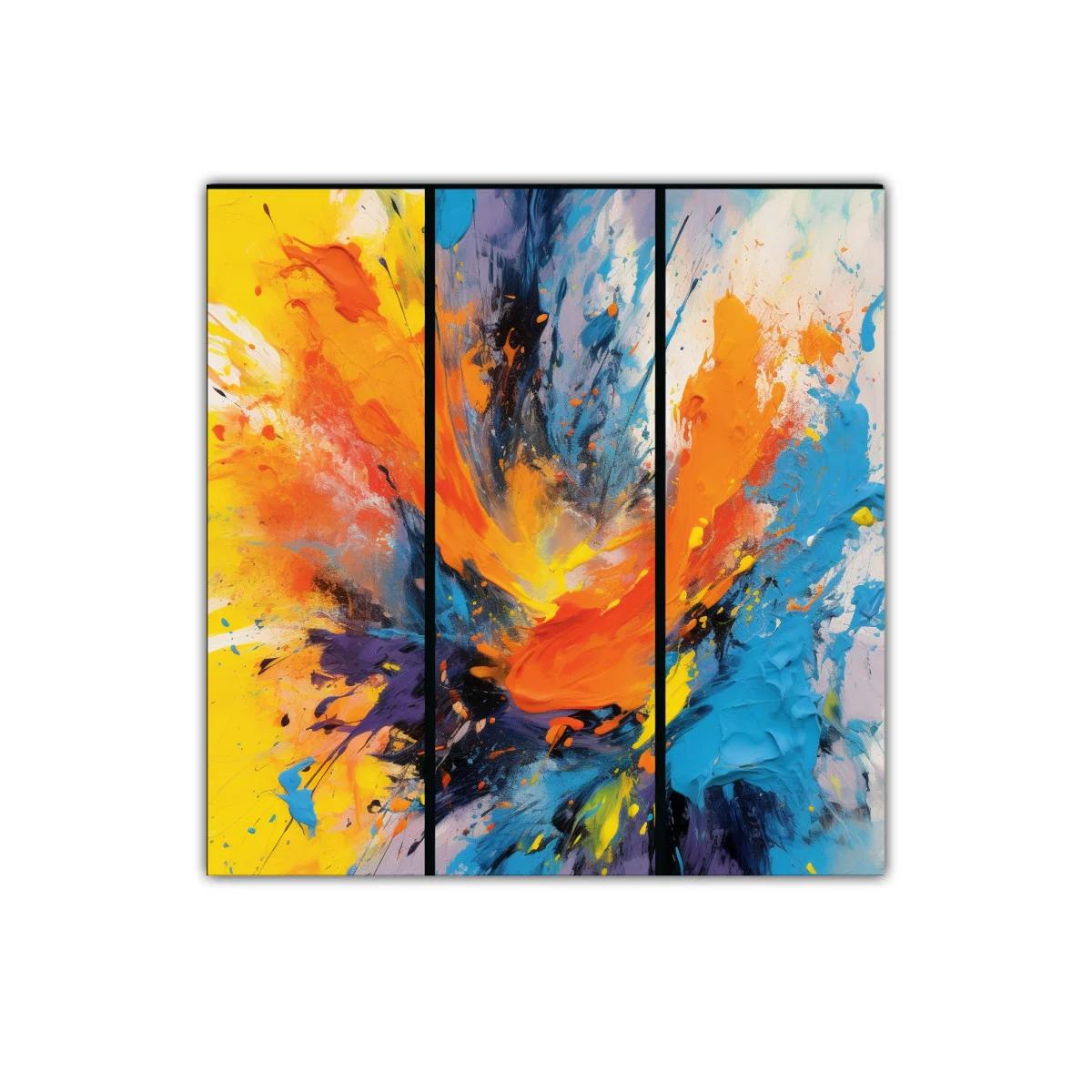 Explosión de colores vibrantes en composición dinámica única — imagen principal