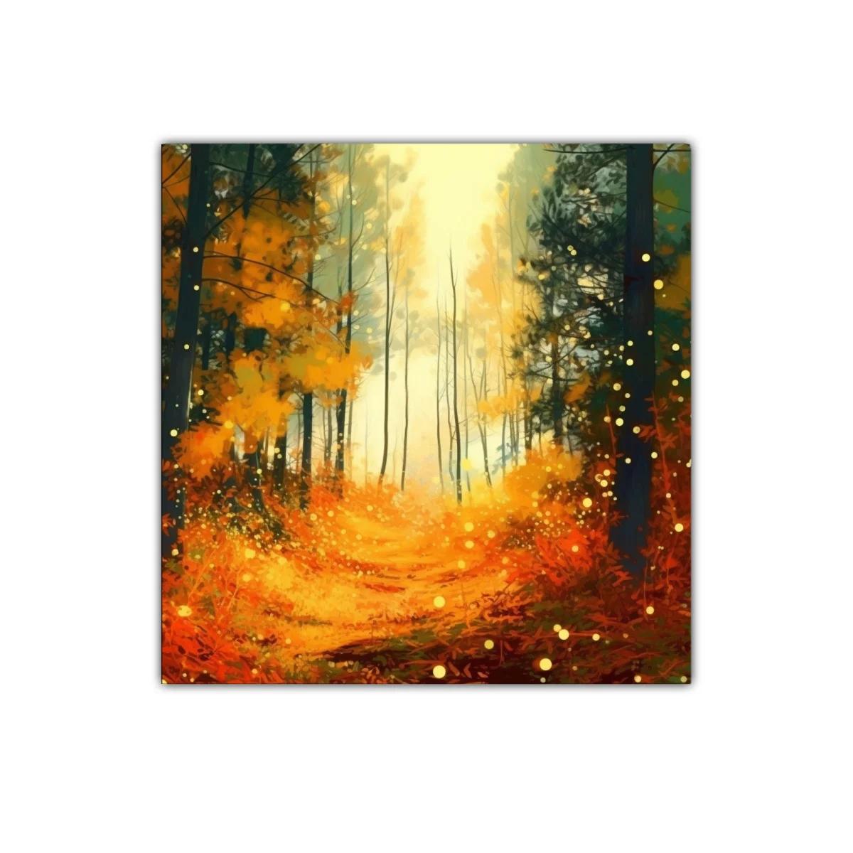 Bosque encantado en tonos cálidos y luminosos — imagen principal