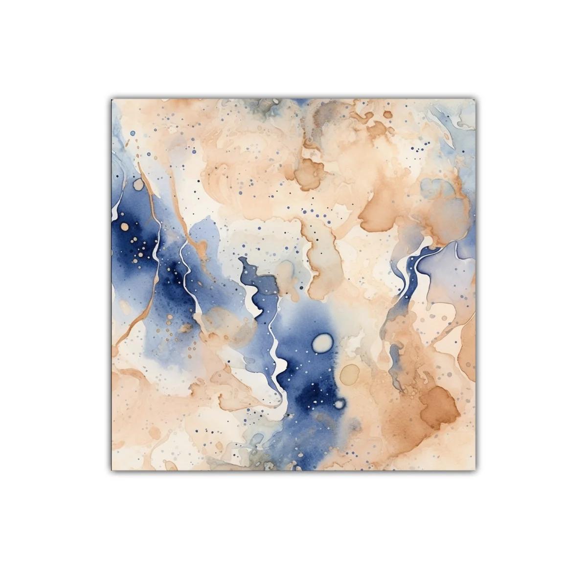 Cuadro abstracto en tonos azules y beige para ambientes modernos — imagen principal