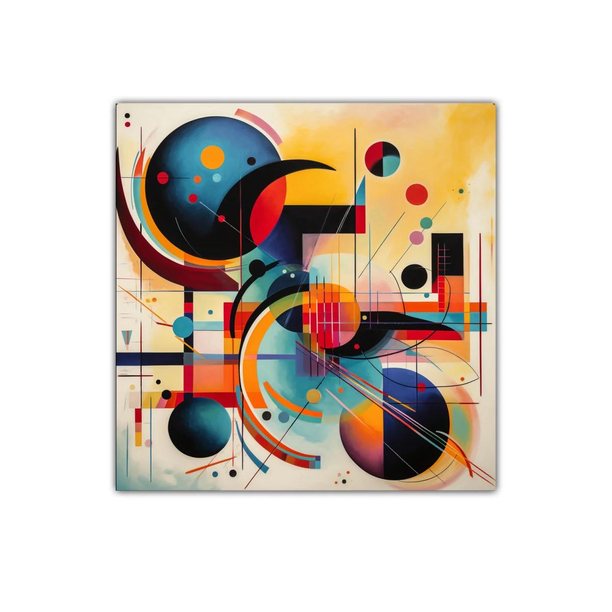 Composición Abstracta con Formas Geométricas y Colores Vibrantes — imagen principal