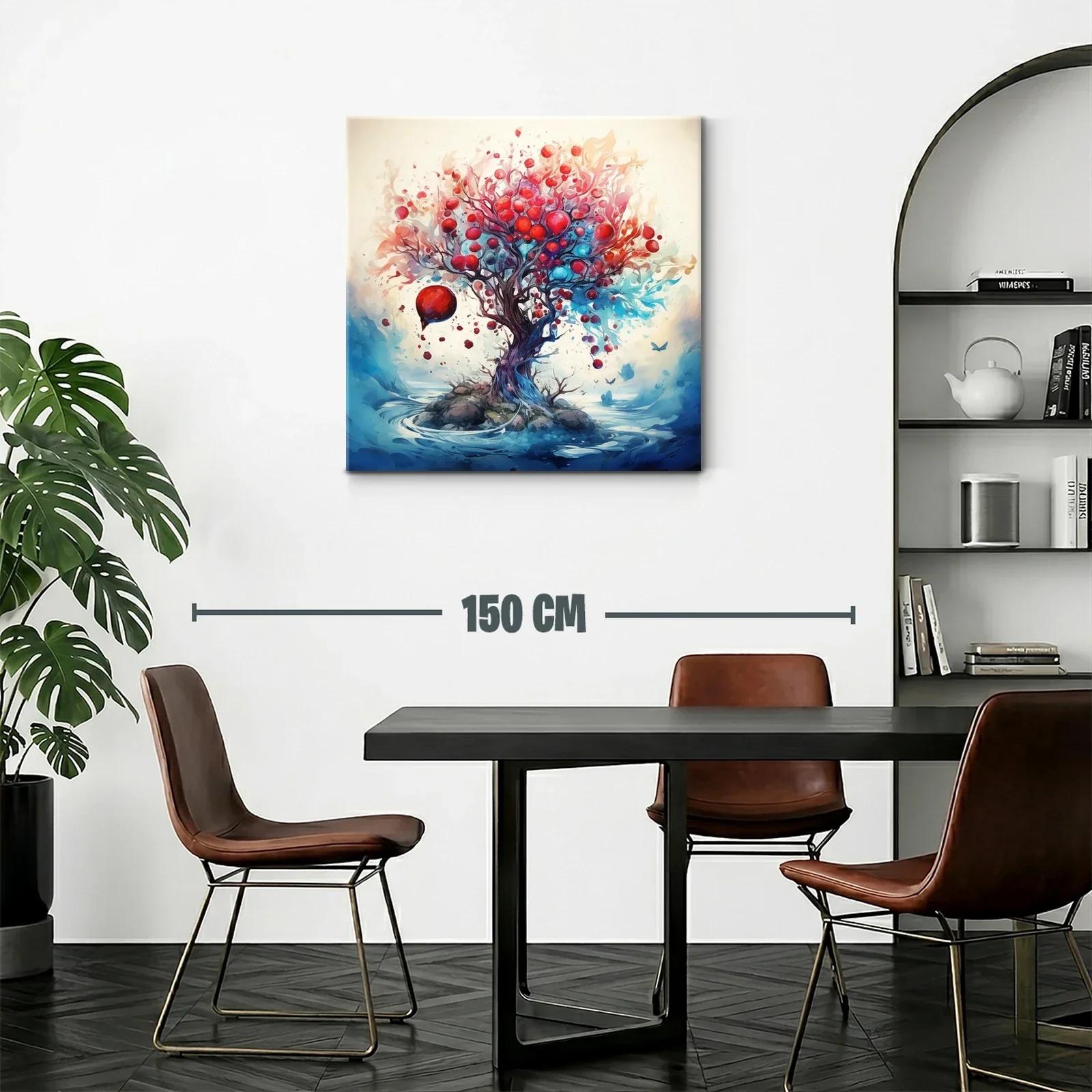 Árbol de frutos rojos con paisaje onírico y acuático — miniatura 2
