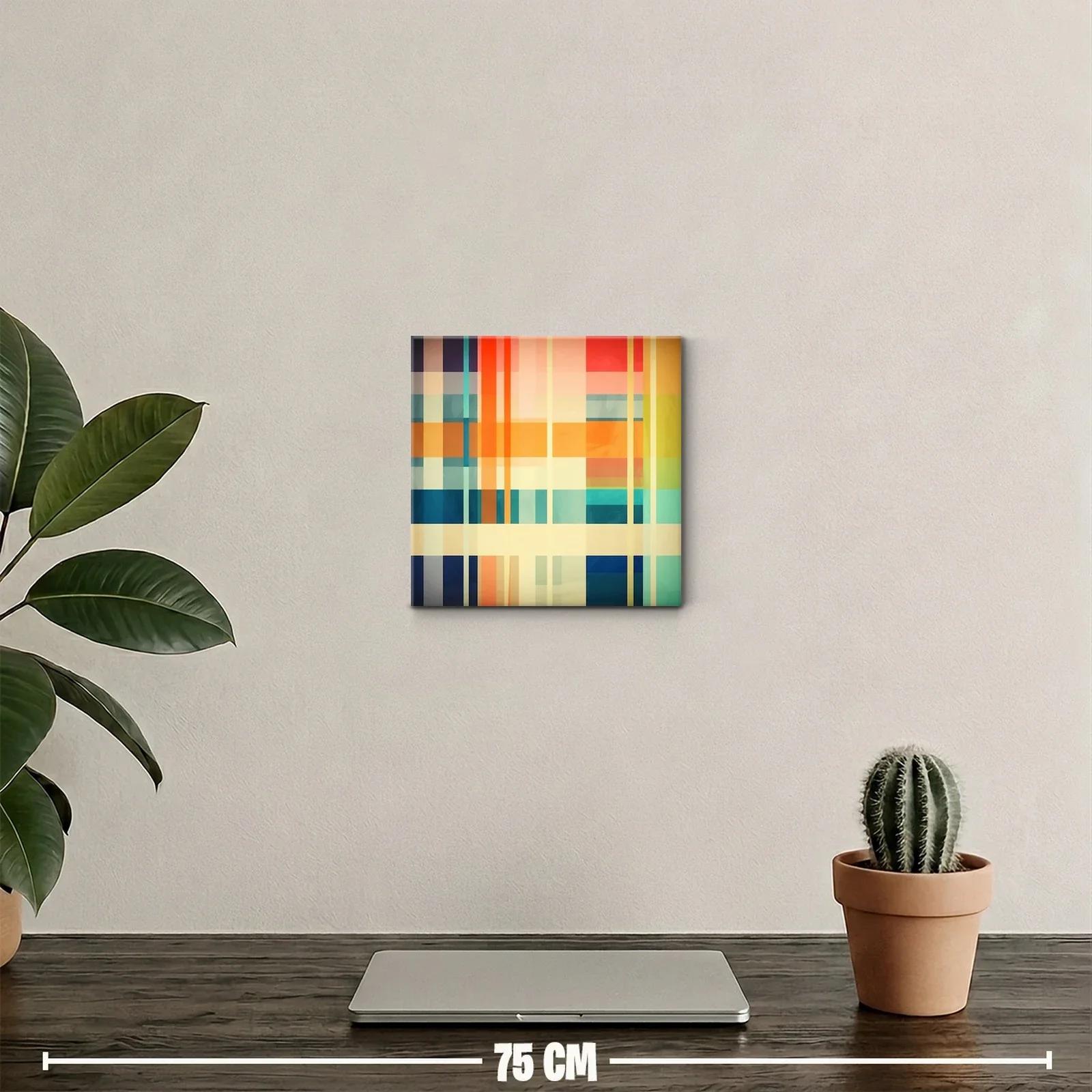 Composición abstracta con líneas y bloques de color vibrantes — miniatura 2
