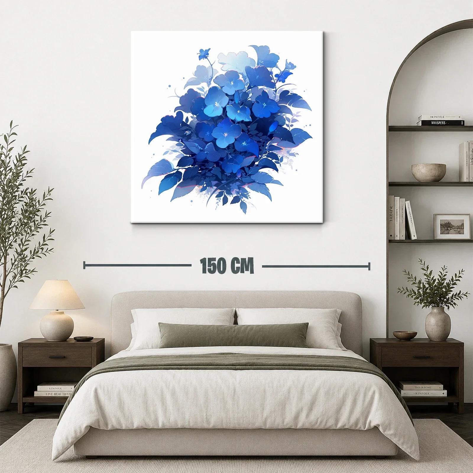 Ramo de flores azules en tonos vibrantes y delicados — miniatura 3