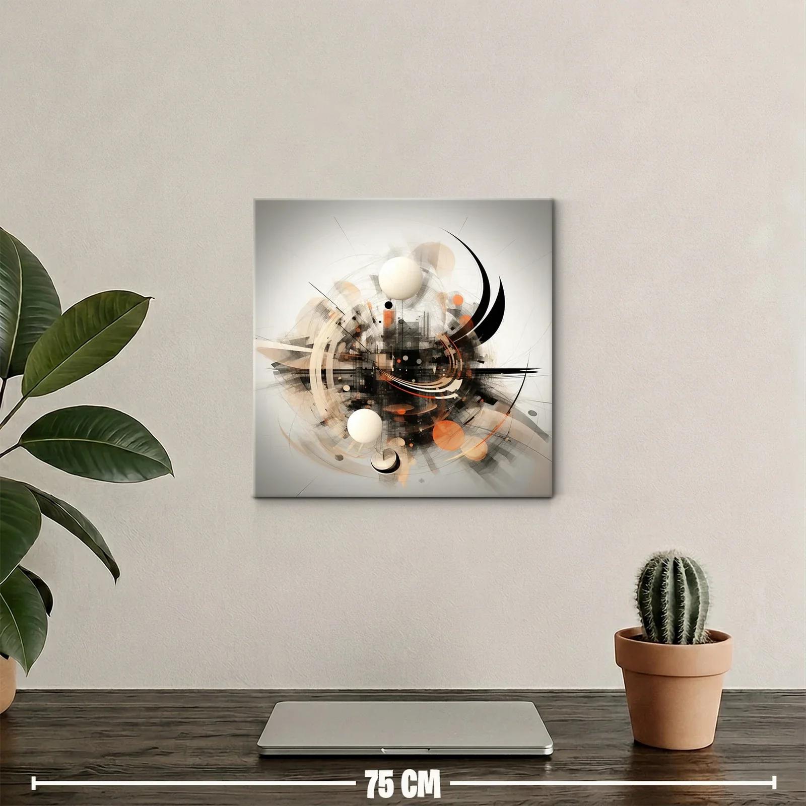 Composición abstracta con formas geométricas y líneas dinámicas — miniatura 2