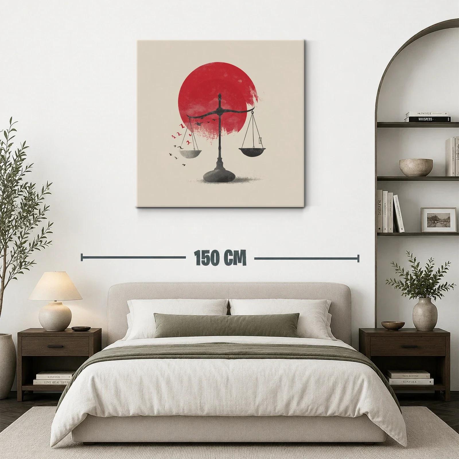 Equilibrio y libertad con contraste en rojo vibrante — miniatura 3