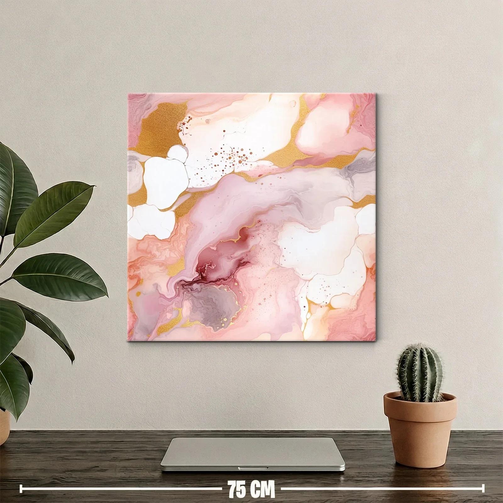 Composición abstracta en tonos rosa y dorado elegante y suave — miniatura 2