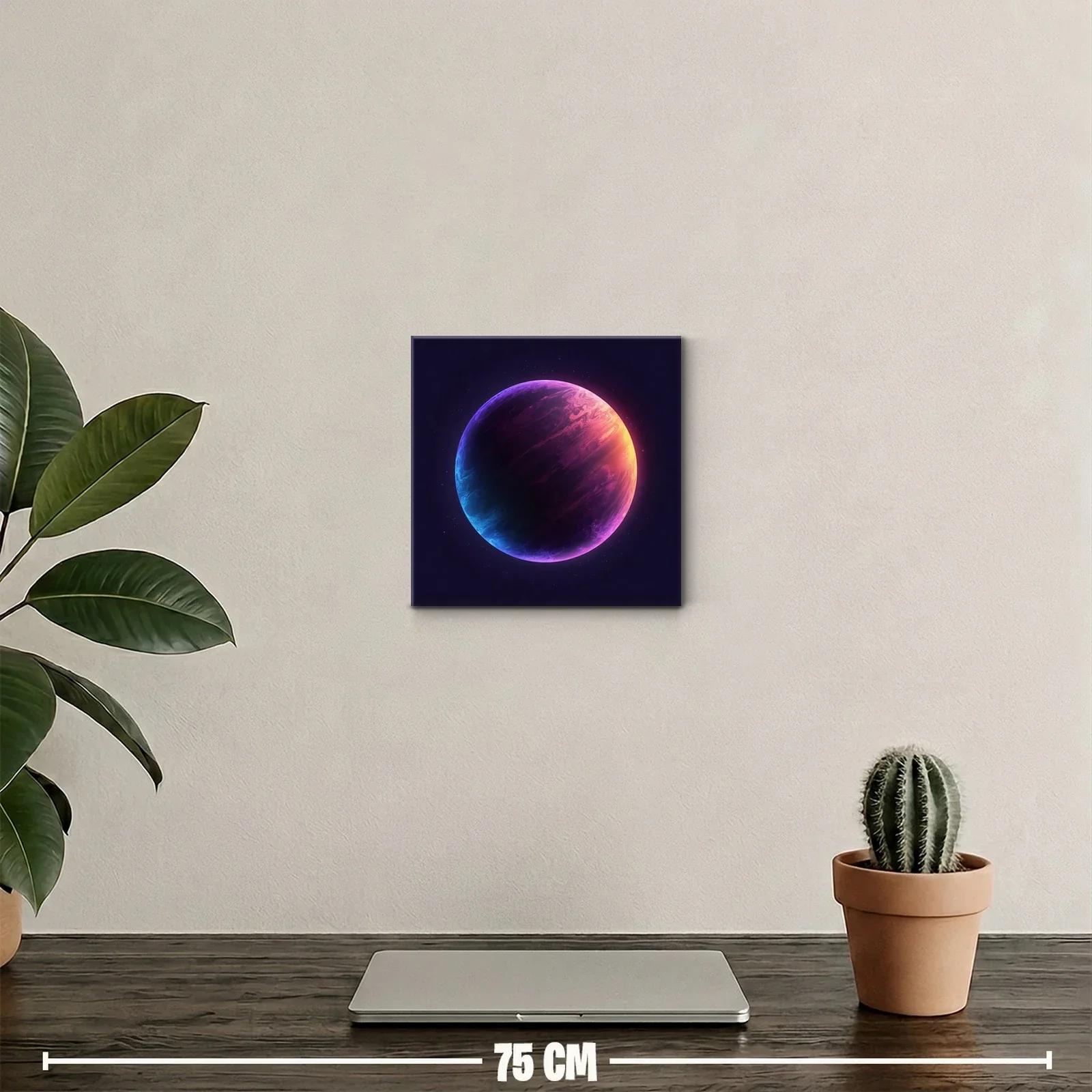 Planeta brillante con tonos púrpura y azul cósmico — miniatura 2