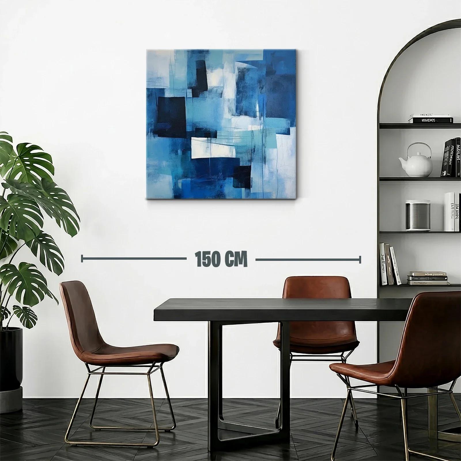 Composición abstracta en tonos azules y blancos — miniatura 2