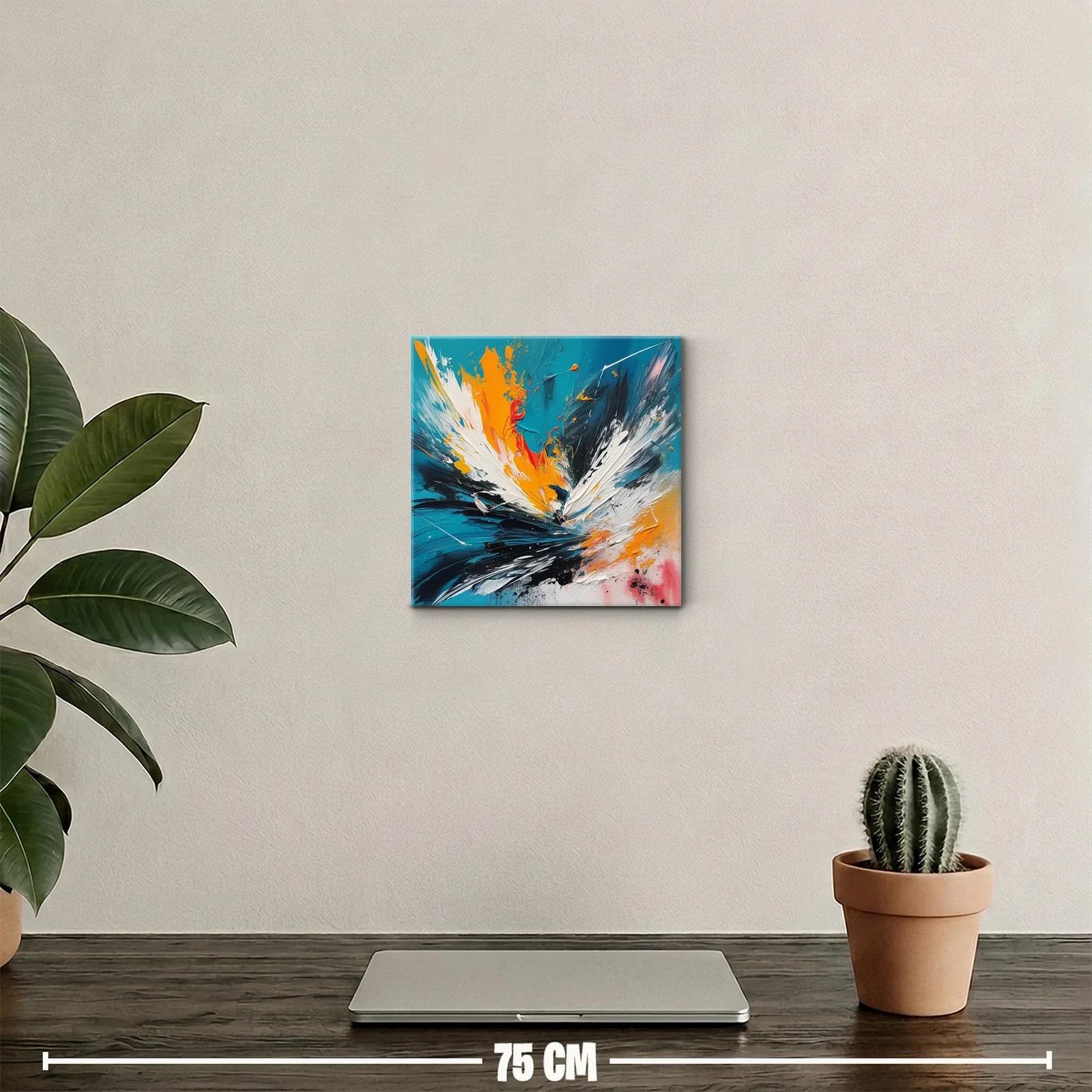 Cuadro decorativo con explosión de color y energía vibrante — miniatura 2