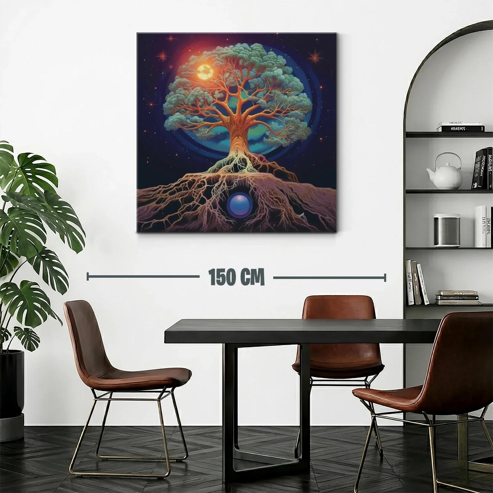 Árbol de la vida cósmico con raíces y energía lunar — miniatura 2