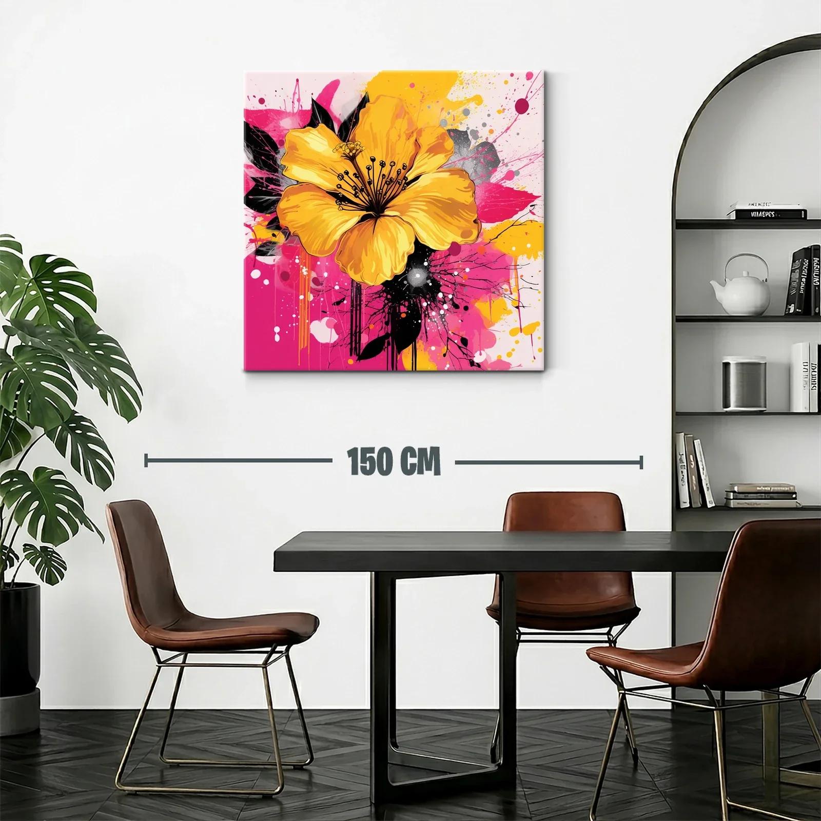 Flor vibrante en tonos amarillos y fucsias impactantes — miniatura 2