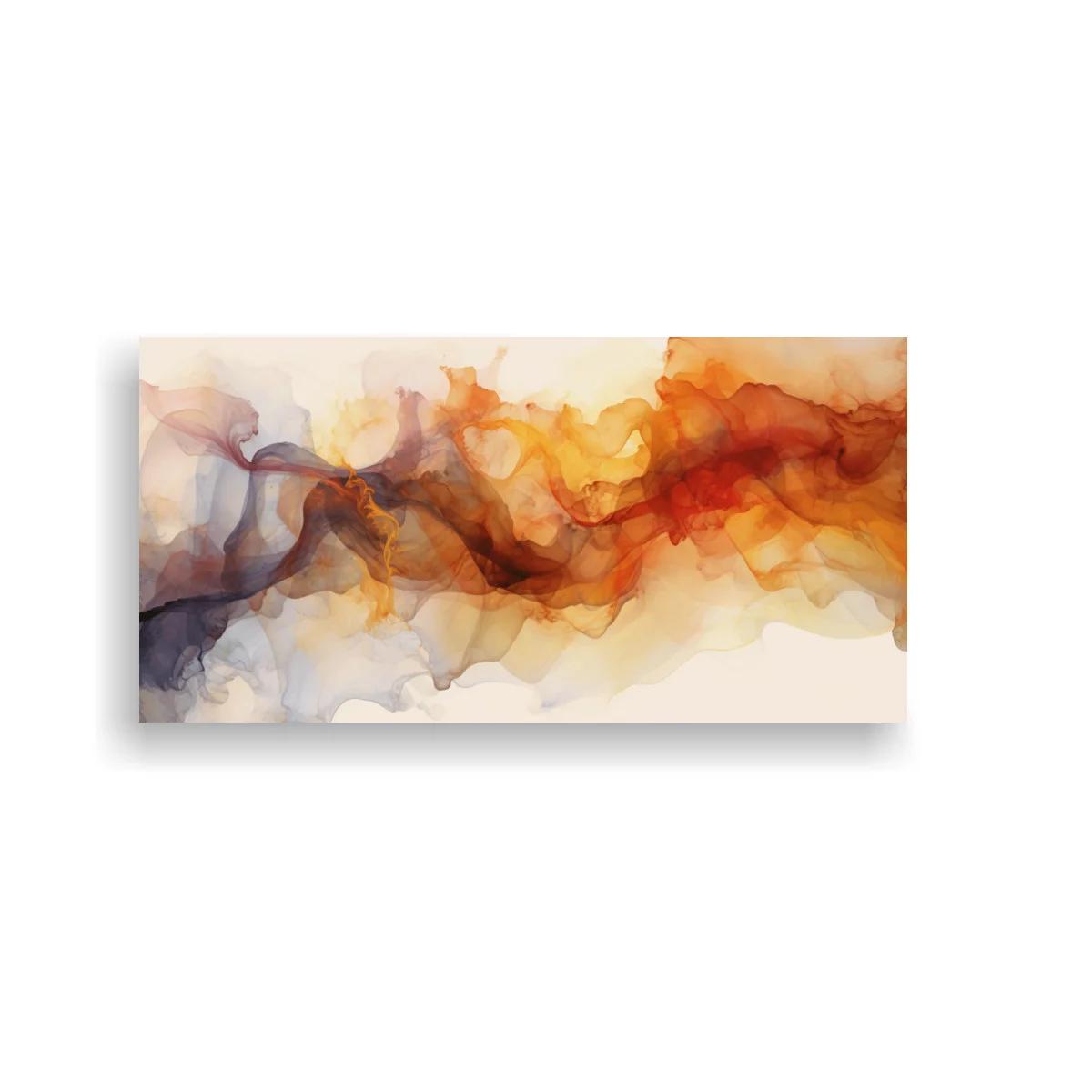 Cuadro ondas de humo abstractas en veladuras superpuestas — imagen principal