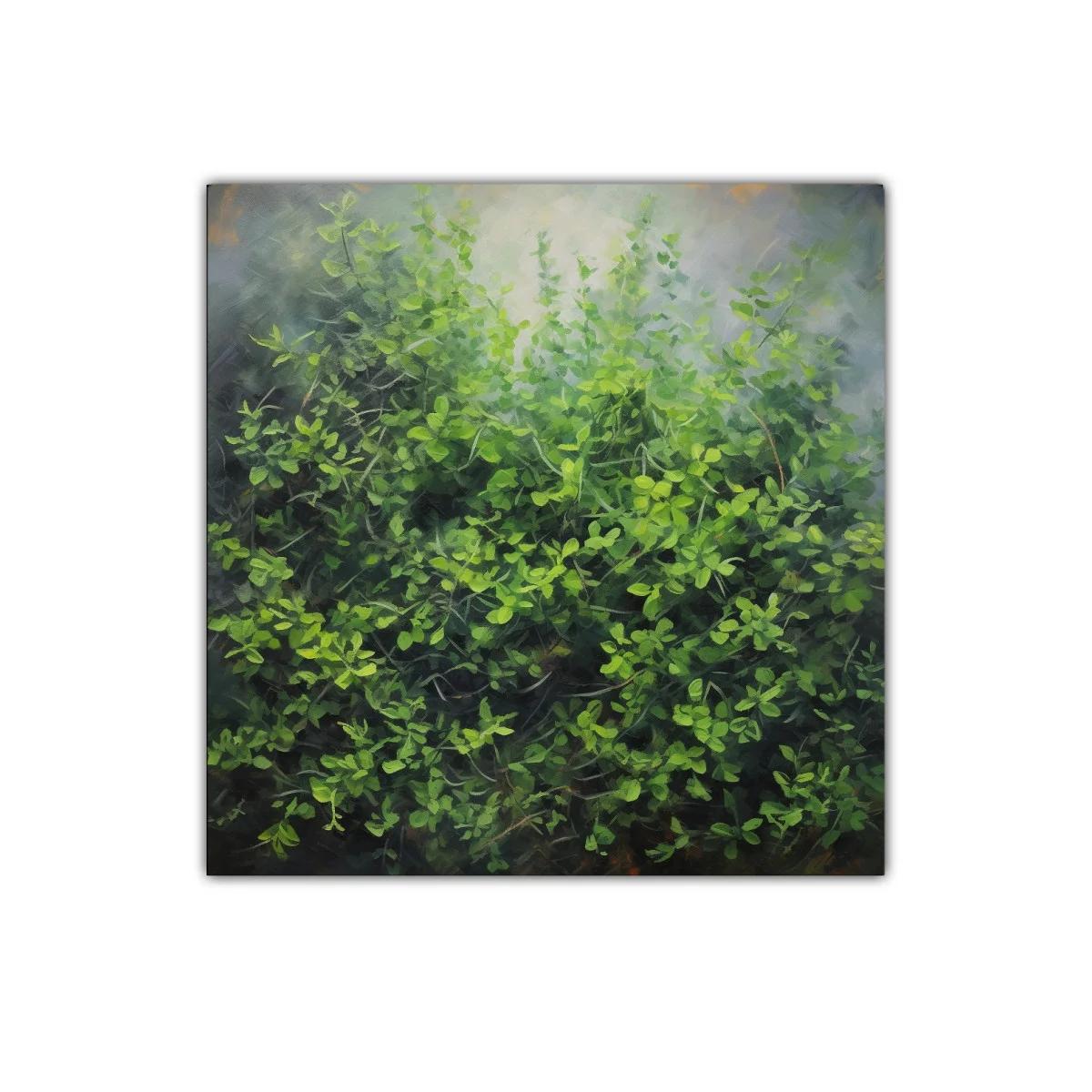 Cuadro con motivo de follaje verde vibrante para interiores naturales