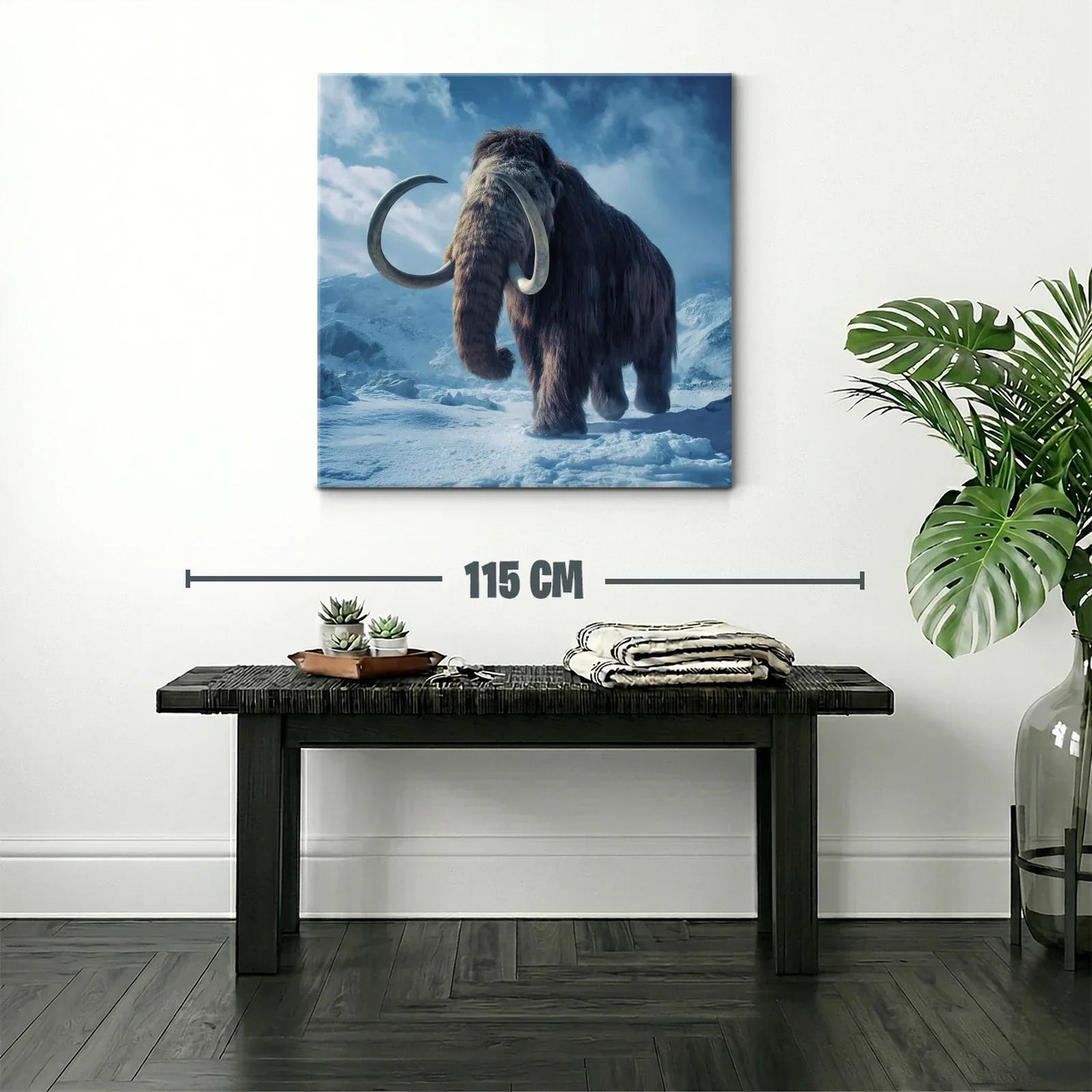 Imponente mamut en paisaje helado y nevado — miniatura 2