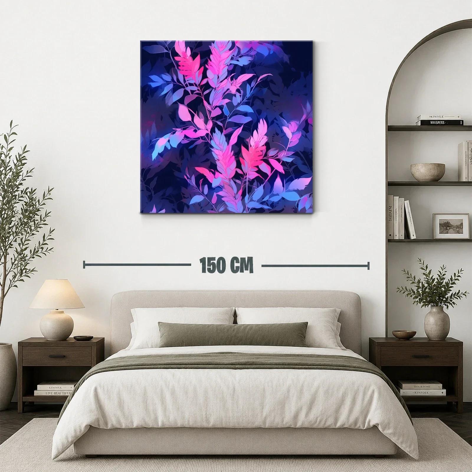 Composición Floral en Tonos Fucsia y Azul Profundo — miniatura 3
