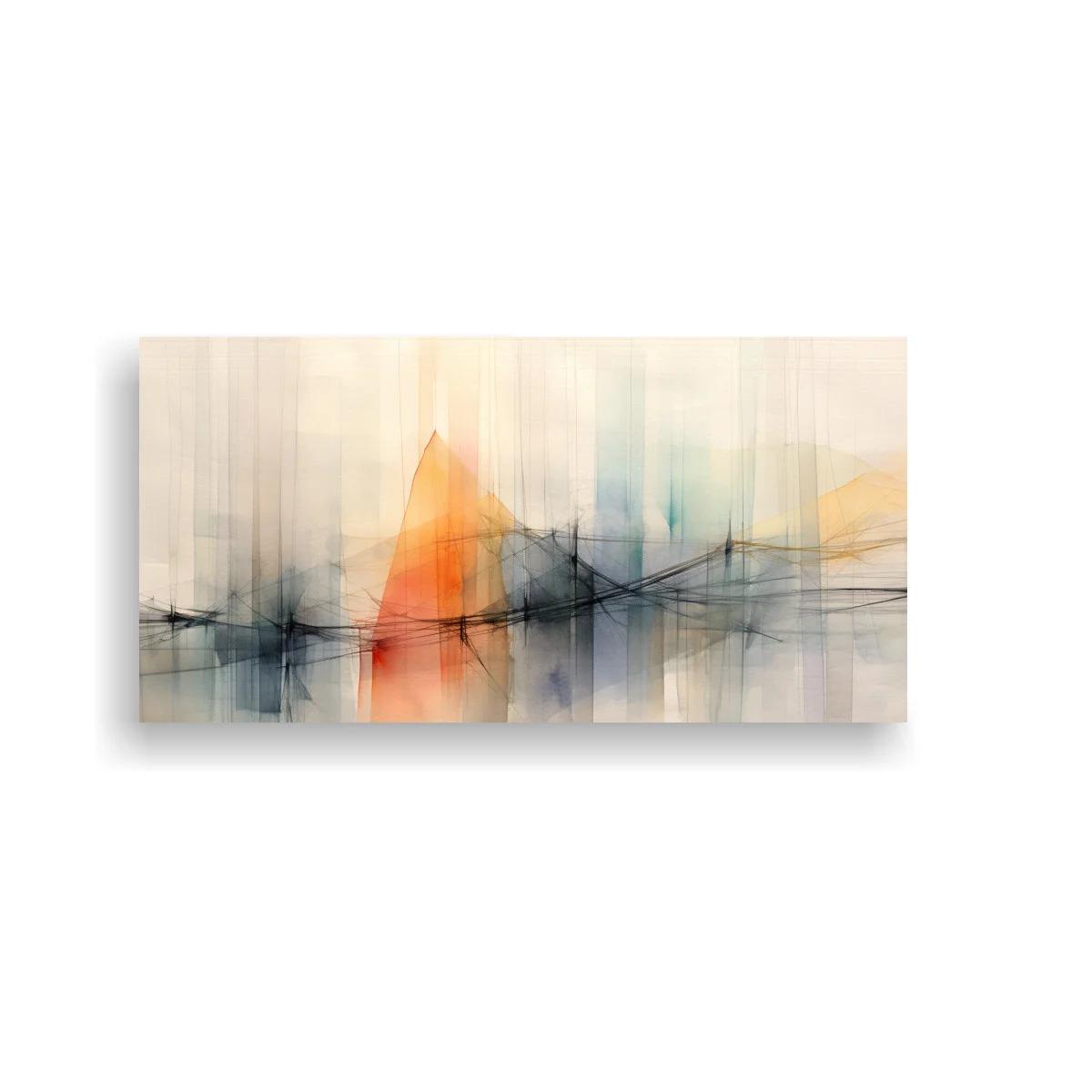 Cuadro velas de barco abstractas en coral — imagen principal
