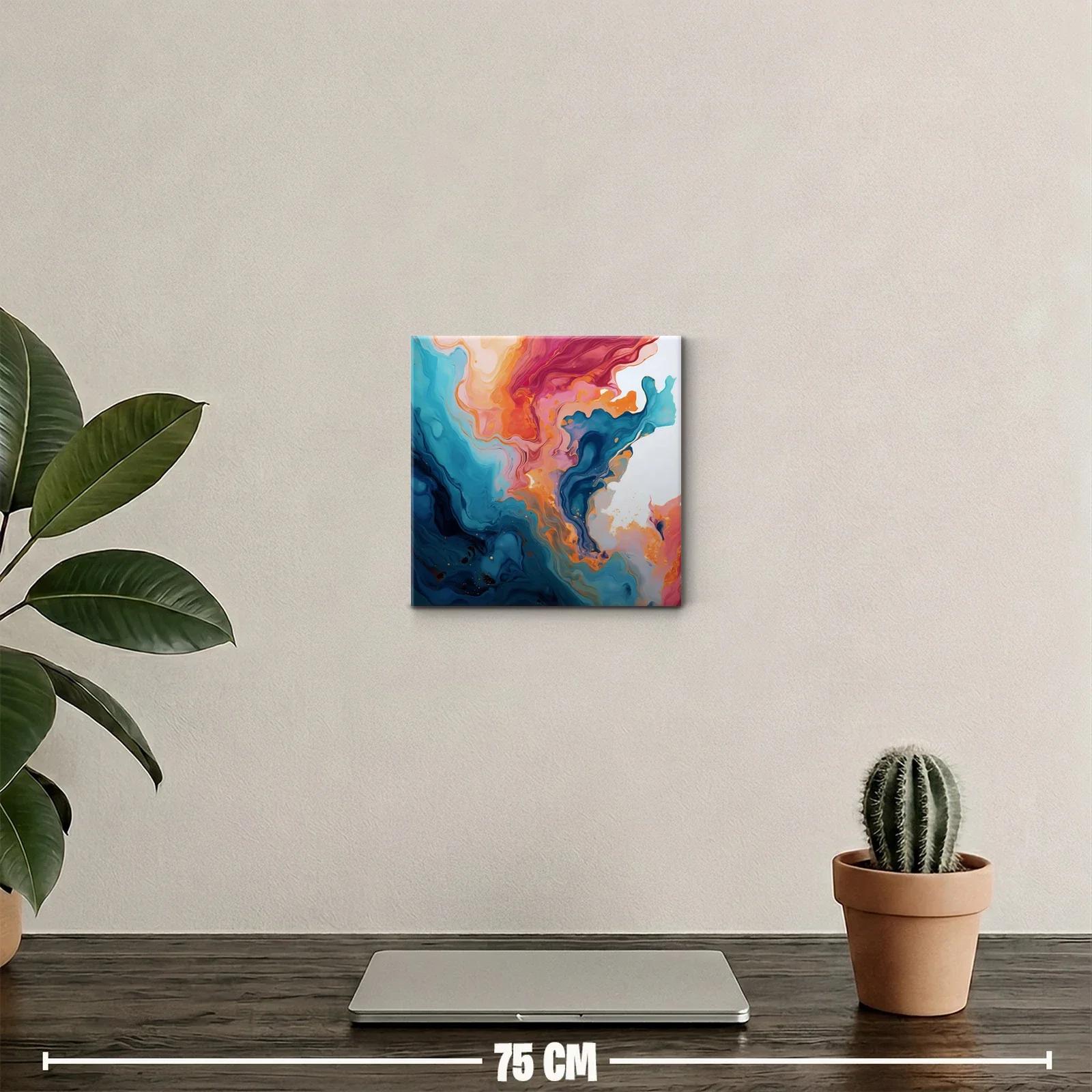 Cuadro abstracto con colores vivos y vibrantes — miniatura 2