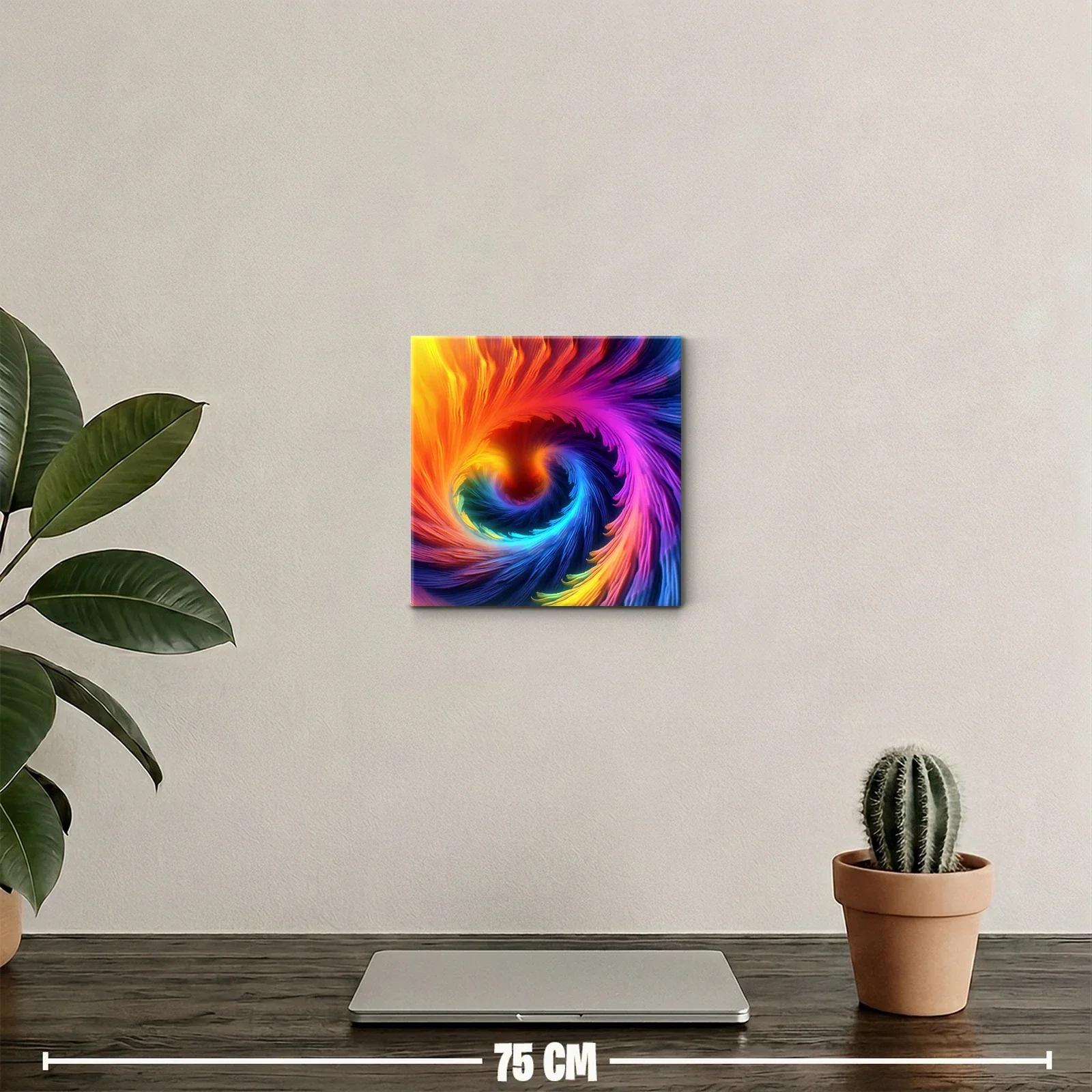 Cuadro abstracto espiral de colores vibrantes y dinámicos — miniatura 2
