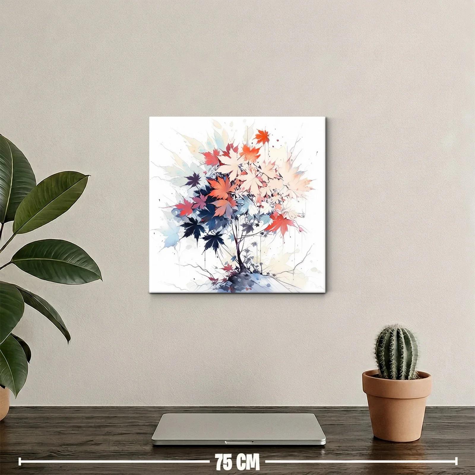 Composición artística de hojas otoñales en tonos vivos — miniatura 2