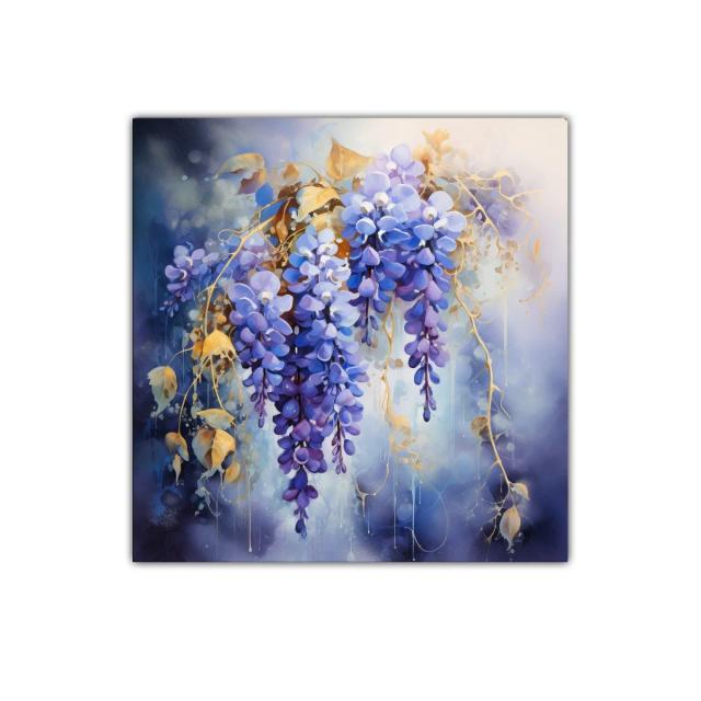 Delicadas flores moradas en composición artística elegante