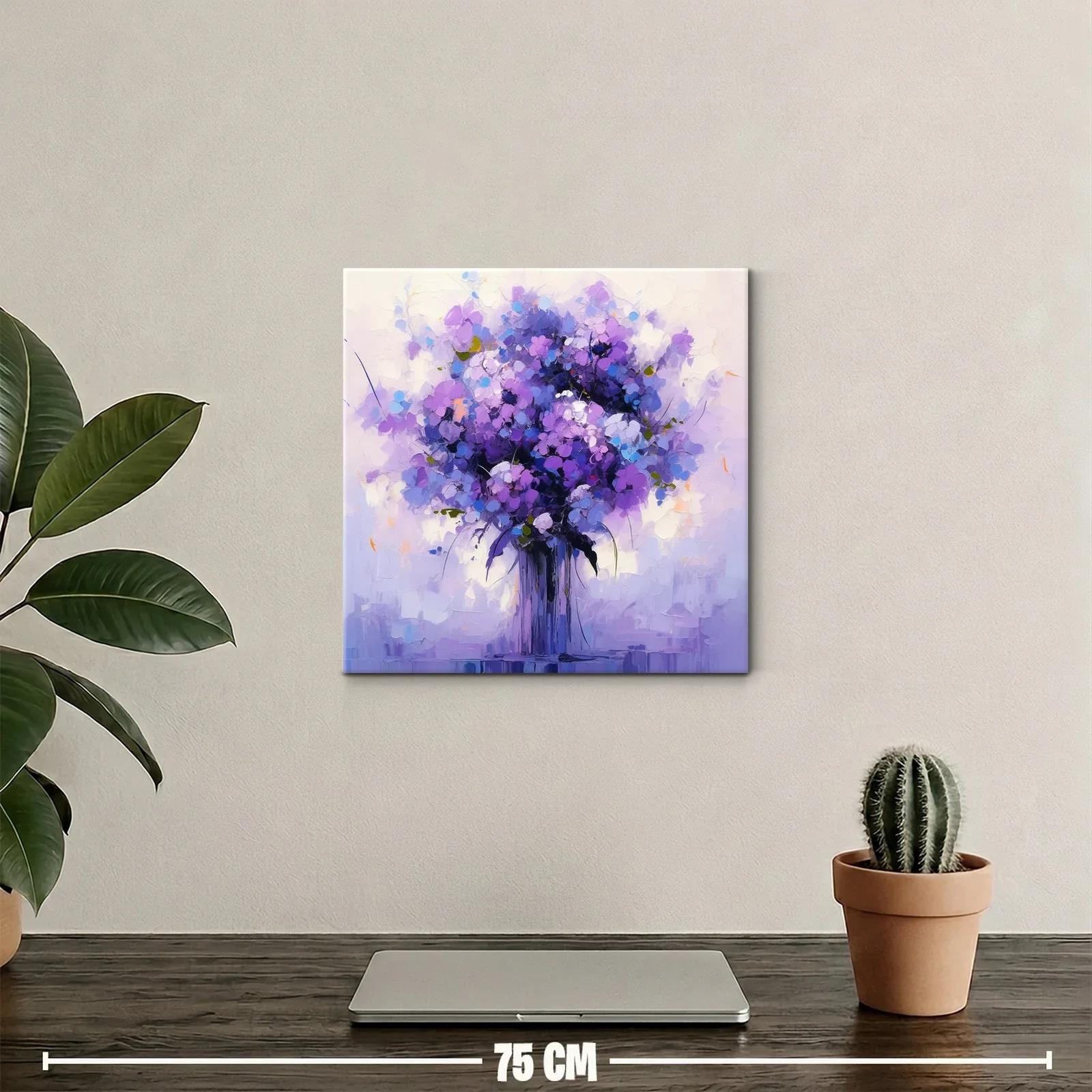 Ramillete de Flores en Tonos Violetas y Azules — miniatura 2